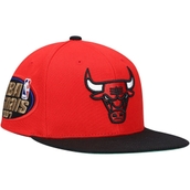 Men's Mitchell & Ness Red/Black Chicago Bulls 1997 XL Finals Patch Snapback Hat