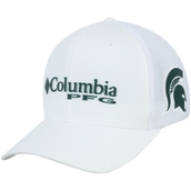 Men's Columbia White Michigan State Spartans Collegiate PFG Flex Hat