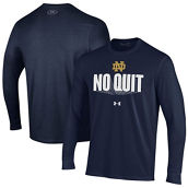Under Armour Men's Navy Notre Dame Fighting Irish Shooter Performance Long Sleeve T-Shirt