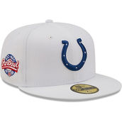 Men's New Era White Indianapolis Colts 1986 Pro Bowl Patch Royal Undervisor 59FIFY Fitted Hat