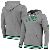 Men's New Era Heathered Gray Boston Celtics Wordmark Pullover Hoodie