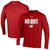 Under Armour Men's Red Wisconsin Badgers Shooter Performance Long Sleeve T-Shirt
