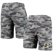 Concepts Sport Men's Charcoal/Gray Purdue Boilermakers Camo Backup Terry Jam Lounge Shorts