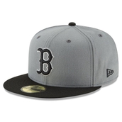 Men's New Era Gray/Black Boston Red Sox Two-Tone 59FIFTY Fitted Hat