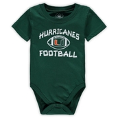 Infant Wes & Willy Green Miami Hurricanes Football Bodysuit