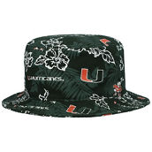 Men's Reyn Spooner Green Miami Hurricanes Floral Bucket Hat