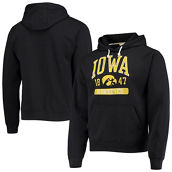 League Collegiate Wear Men's Black Iowa Hawkeyes Volume Up Essential Fleece Pullover Hoodie