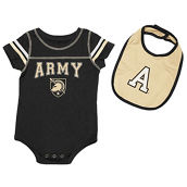 Colosseum Newborn & Infant Black/Gold Army Black Knights Chocolate Bodysuit & Bib Set