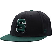 Men's Top of the World Black/Green Michigan State Spartans Team Color Two-Tone Fitted Hat