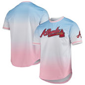 Men's Pro Standard Blue/Pink Atlanta Braves Ombre T-Shirt