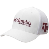 Men's Columbia White Texas A&M Aggies Collegiate PFG Flex Hat
