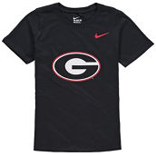 Youth Nike Black Georgia Bulldogs Cotton Logo T-Shirt