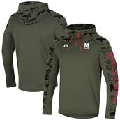 Under Armour Men's Olive Maryland Terrapins Freedom Quarter-Zip Pullover Hoodie