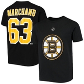 Youth Brad Marchand Black Boston Bruins Player Name & Number T-Shirt