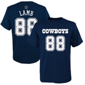 Youth CeeDee Lamb Navy Dallas Cowboys Mainliner Name & Number T-Shirt