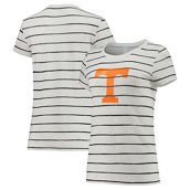 Women's Alternative Apparel White Tennessee Volunteers Ideal Stripe Tri-Blend T-Shirt