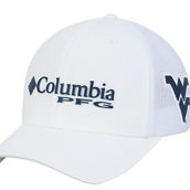 Men's Columbia White West Virginia Mountaineers Collegiate PFG Flex Hat