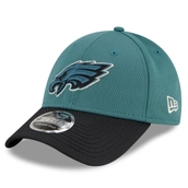 Men's New Era Midnight Green/Black Philadelphia Eagles 2021 NFL Sideline Road 9FORTY Adjustable Hat