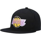Men's Mitchell & Ness Black Los Angeles Lakers Core Basic Snapback Hat