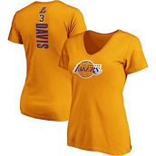 Women's Fanatics Branded Anthony Davis Gold Los Angeles Lakers Team Playmaker Name & Number V-Neck T-Shirt