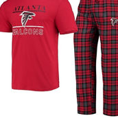 Men's Concepts Sport Red/Black Atlanta Falcons Lodge T-Shirt & Pants Set