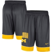 Men's Nike Charcoal/Yellow Michigan Wolverines Fast Break Performance Shorts