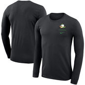 Men's Nike Black Oregon Ducks Logo Stack Legend Performance Long Sleeve T-Shirt