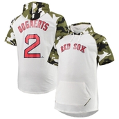 Men's Xander Bogaerts White/Camo Boston Red Sox Big & Tall Raglan Hoodie T-Shirt