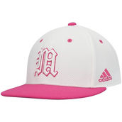 adidas Men's White/Pink Miami Hurricanes On-Field Baseball Fitted Hat