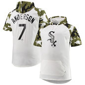 Men's Tim Anderson White/Camo Chicago White Sox Big & Tall Raglan Hoodie T-Shirt