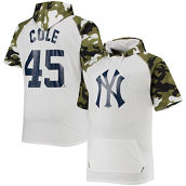 Men's Gerrit Cole White/Camo New York Yankees Big & Tall Raglan Hoodie T-Shirt
