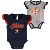 Newborn & Infant Navy/Heathered Gray Houston Astros Scream & Shout Two-Pack Bodysuit Set