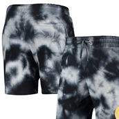 Men's New Era Black Golden State Warriors Fleece Tie-Dye Shorts