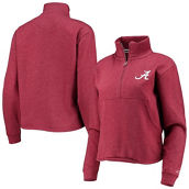 League Collegiate Wear Women's Heathered Crimson Alabama Crimson Tide Victory Springs Half-Zip Sweatshirt
