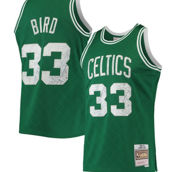 Men's Mitchell & Ness Larry Bird Kelly Green Boston Celtics 1996-97 Hardwood Classics NBA 75th Anniversary Diamond Swingman Jersey