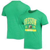 League Collegiate Wear Men's Heathered Green Oregon Ducks Volume Up Victory Falls Tri-Blend T-Shirt