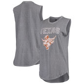 Women's Alternative Apparel Charcoal Texas Longhorns Inside Out Washed Tank Top
