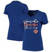 Women's G-III 4Her by Carl Banks Blue New York Knicks Power Forward Foil T-Shirt