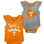 Girls Newborn & Infant Tennessee Orange/Heathered Gray Tennessee Volunteers Touchdown 2-Pack Bodysuit Set