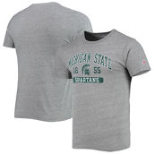 League Collegiate Wear Men's Heathered Gray Michigan State Spartans Volume Up Victory Falls Tri-Blend T-Shirt