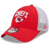 Men's New Era Red/White Kansas City Chiefs Team Title Trucker 9FORTY Snapback Hat