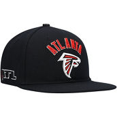 Men's Pro Standard Black Atlanta Falcons Stacked Snapback Hat