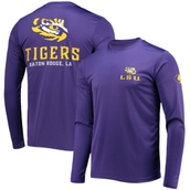 Men's Colosseum Purple LSU Tigers Mossy Oak SPF 50 Performance Long Sleeve T-Shirt