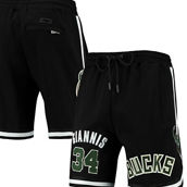 Men's Pro Standard Giannis Antetokounmpo Black Milwaukee Bucks Player Replica Shorts