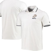 Men's Under Armour White Navy Midshipmen Rivalry USMC Team Issue Performance Playoff 2.0 Pique Special Game Polo