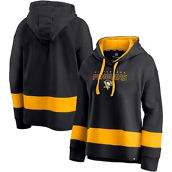Women's Fanatics Branded Black/Gold Pittsburgh Penguins Colors of Pride Colorblock Pullover Hoodie