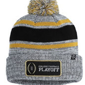 Men's Zephyr Gray College Football Playoff Granite Cuffed Knit Hat with Pom