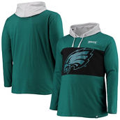 Men's Fanatics Branded Midnight Green Philadelphia Eagles Big & Tall Logo Hoodie Long Sleeve T-Shirt
