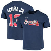 Preschool Nike Ronald Acuna Jr. Navy Atlanta Braves Player Name & Number T-Shirt