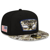 Men's New Era Black/Camo Dallas Cowboys 2021 Salute To Service 59FIFTY Fitted Hat